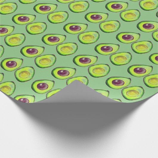 Avocado Green Vegan Foodie Vegeterian Foodie Cadeaupapier (Hoek)