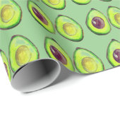 Avocado Green Vegan Foodie Vegeterian Foodie Cadeaupapier (Rol Hoek)