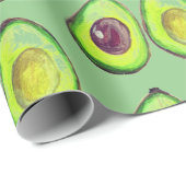 Avocado Green Vegan Foodie Vegeterian Foodie Cadeaupapier (Rol Hoek)