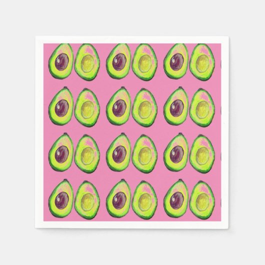 Avocado Green Vegan Foodie Vegeterian Foodie Servet (Voorkant)