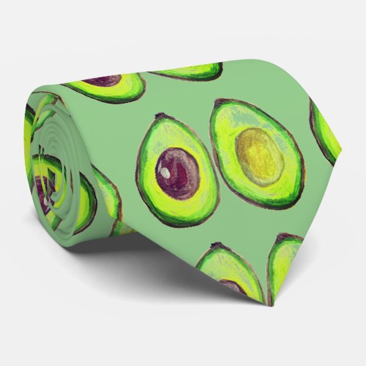 Avocado Green Vegan Foodie Vegeterian Foodie Stropdas (Opgerold)