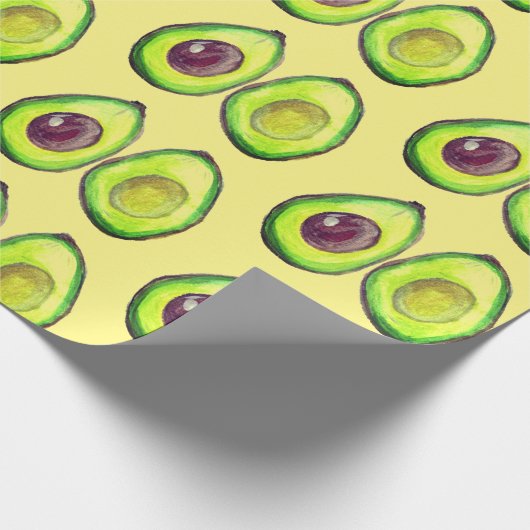 Avocado Green Vegan Foodie Vegeterian Foodie Wrapp Cadeaupapier (Hoek)