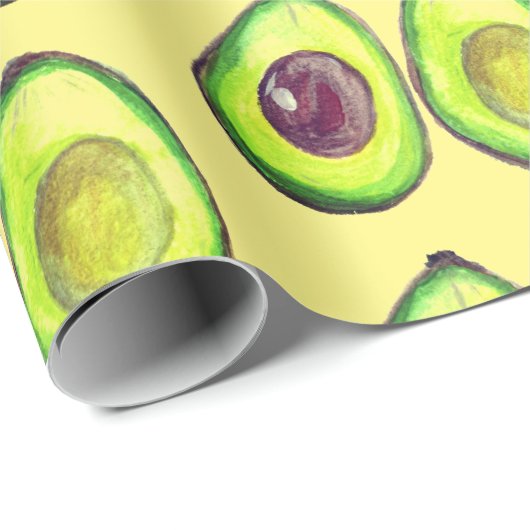Avocado Green Vegan Foodie Vegeterian Foodie Wrapp Cadeaupapier (Rol Hoek)