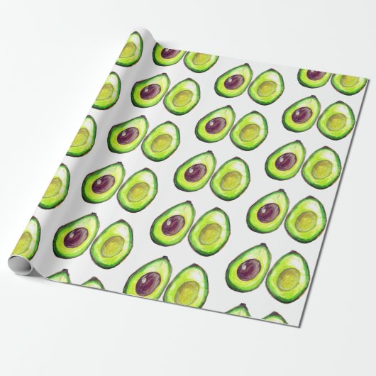 Avocado Green Vegan Foodie Vegeterian Foodie Wrapp Cadeaupapier (Uitgerold)
