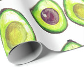 Avocado Green Vegan Foodie Vegeterian Foodie Wrapp Cadeaupapier (Rol Hoek)
