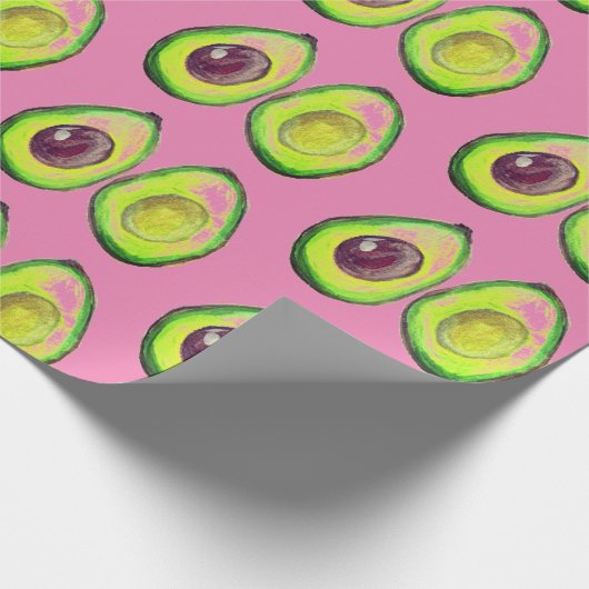Avocado Green Vegan Foodie Vegeterian Foodie Wrapp Cadeaupapier (Hoek)