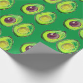 Avocado Green Vegan Foodie Vegeterian Foodie Wrapp Cadeaupapier (Hoek)