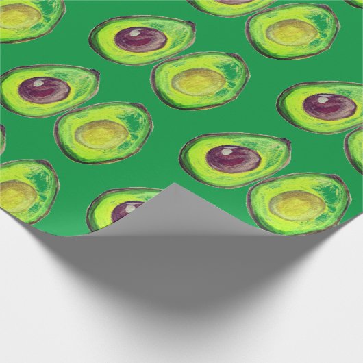 Avocado Green Vegan Foodie Vegeterian Foodie Wrapp Cadeaupapier (Hoek)