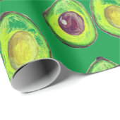 Avocado Green Vegan Foodie Vegeterian Foodie Wrapp Cadeaupapier (Rol Hoek)