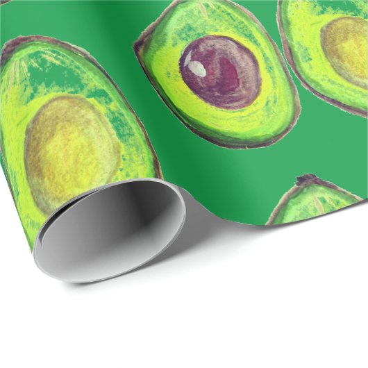 Avocado Green Vegan Foodie Vegeterian Foodie Wrapp Cadeaupapier (Rol Hoek)