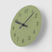 Avocado Green Wall Clock Ronde Klok (Hoek)