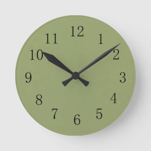 Avocado Green Wall Clock Ronde Klok