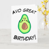 Avocado Greetings Card Kaart (Gele Bloem)