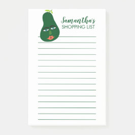 Avocado Grocery Shop List Meal Plan Post-it® Notes