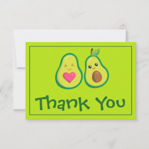 Avocado Groen Dank Je Bedankkaart
