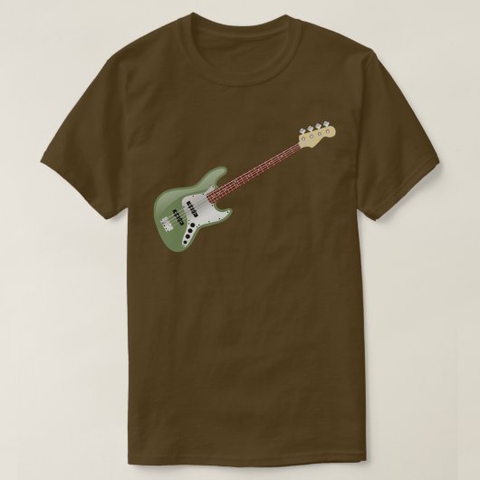  avocado groen elektrisch jbass t-shirt (Design voorkant)