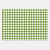 Avocado Groen Geruit Gingham Retro Kleur Inpakpapier Vel (Voorkant 2)