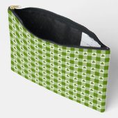 Avocado Groen Geruite Klaverblad Retro Kleur Etui (Open)