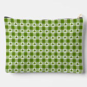 Avocado Groen Geruite Klaverblad Retro Kleur Etui (Achterkant)