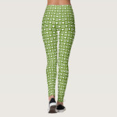 Avocado Groen Gingham Hart Patch Plaid Leggings (Achterkant)