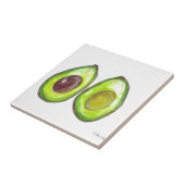 Avocado-groen keukendecor voor groente- en fruitge tegeltje (Zijkant)