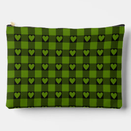 Avocado Groen Zwarte Buffalo Hart Geruit Etui