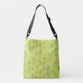 Avocado groene en gele stippen crossbody tas (Achterkant)