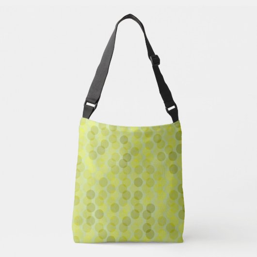 Avocado groene en gele stippen crossbody tas (Voorkant)