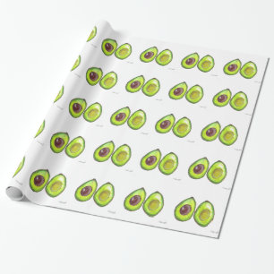 Avocado-groene groenten Vegan Food-tuinpatroon Cadeaupapier