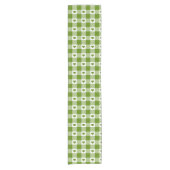 Avocado Groene Hart Plaid Gingham Retro Kleur Korte Tafelloper (Voorkant)
