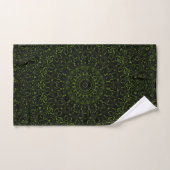 Avocado groene mandala met geometrische symmetrie bad handdoek (Handdoek)