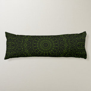 Avocado Groene Mandala met Geometrische Symmetrie Lichaamskussen