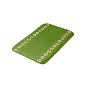 Avocado Groene Minimale Bloemrand Retro Badmat (Gekanteld)