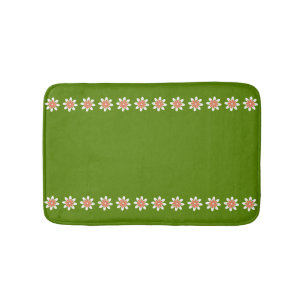 Avocado Groene Minimale Bloemrand Retro Badmat