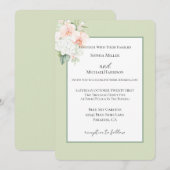 Avocado Groene Perzik Blush Orchidee Bloemen Bruil Kaart (Voorkant / Achterkant)