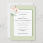 Avocado Groene Perzik Blush Orchidee Bloemen Bruil Kaart (Voorkant)