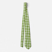 Avocado groene ruit Gingham Retro kleur stropdas (Achterkant)