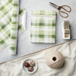 Avocado groene ruit strepen cadeaupapier