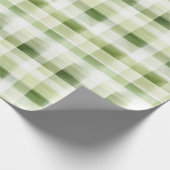 Avocado groene ruit strepen cadeaupapier (Hoek)