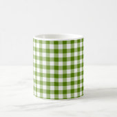 Avocado groene ruitjes Gingham Retro kleur Koffiemok (Center)