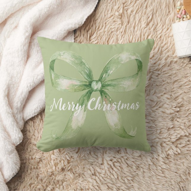 Avocado Groene Strik Kerstmis Kussen (Deken)