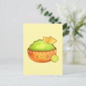 avocado guacamole en tortilla chips briefkaart (Staand voorkant)