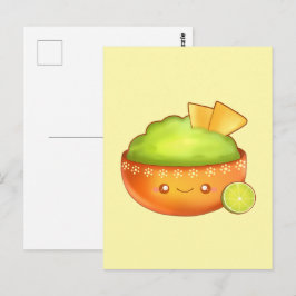 avocado guacamole en tortilla chips briefkaart