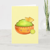 avocado guacamole en tortilla chips kaart (Voorkant)