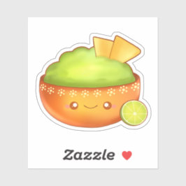 avocado guacamole en tortilla chips sticker