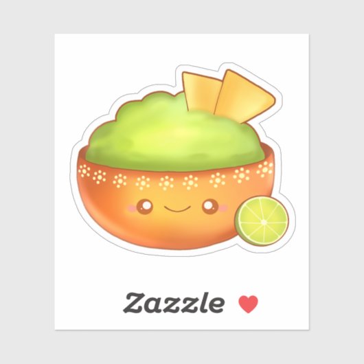 avocado guacamole en tortilla chips sticker (Vel)
