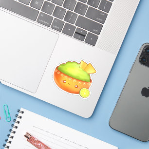 avocado guacamole en tortilla chips sticker
