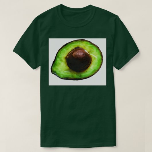 Avocado halve olie schilderij 1 t-shirt (Design voorkant)