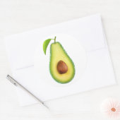 Avocado halve ronde sticker (Envelop)