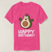 Avocado Happy Birthday Funny Avocado Birthday T-shirt (Design voorkant)